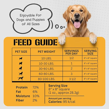 Dog Chits Lamb Lung Fillets Dog and Puppy Treats - Low Fat, High Protein Single Ingredient Dog Treat - Easy to Break Slices - Great for Training - Made in USA, Large 10 oz. Bag