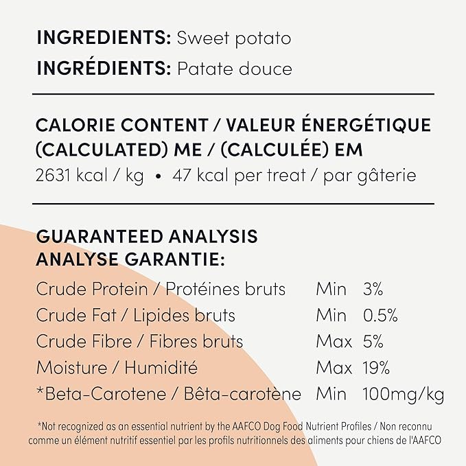 Crumps Naturals Sweet Potato Chews 612g/21.6oz