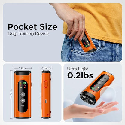 Clasy Dog Bark Deterrent Device, Anti-Bark Device for Dog Training & Behavior Aid, No Need to Yell or Pat, Simply Point at The Dog Within 35ft, Ultra-Bright LED Flashlight | Bark Collar Alternative