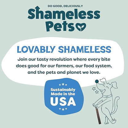 Shameless Pets Blueberry & Mint Dental Chews for Dogs, 32 Chews - Natural Dog Teeth Cleaning Treats with Fresh Breath Benefits | Grain-Free Dental Sticks for Small, Medium & Large Dogs