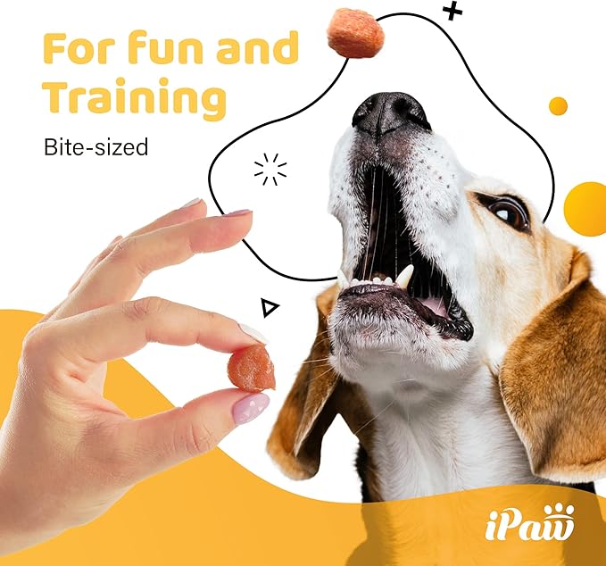 iPaw Turkey Tots Dog Treats for Puppy Training, All Natural Human Grade Dog Treat, US Sourced Raw Material, Hypoallergenic, Easy to Digest (Turkey Tots), 5 Packs