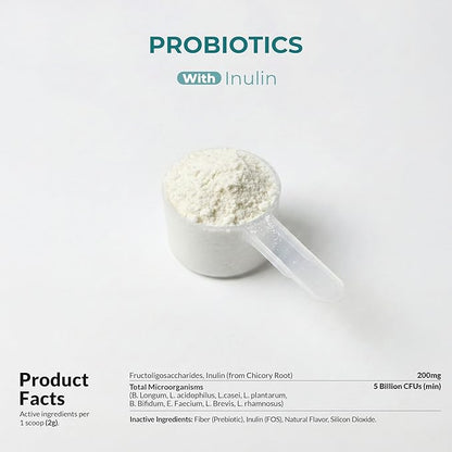 Probiotics for Cats - Diarrhea & Gas Support - with Inulin and Prebiotics - Digestive Gut Health - Allergies, Constipation Support (Powder for Cats)