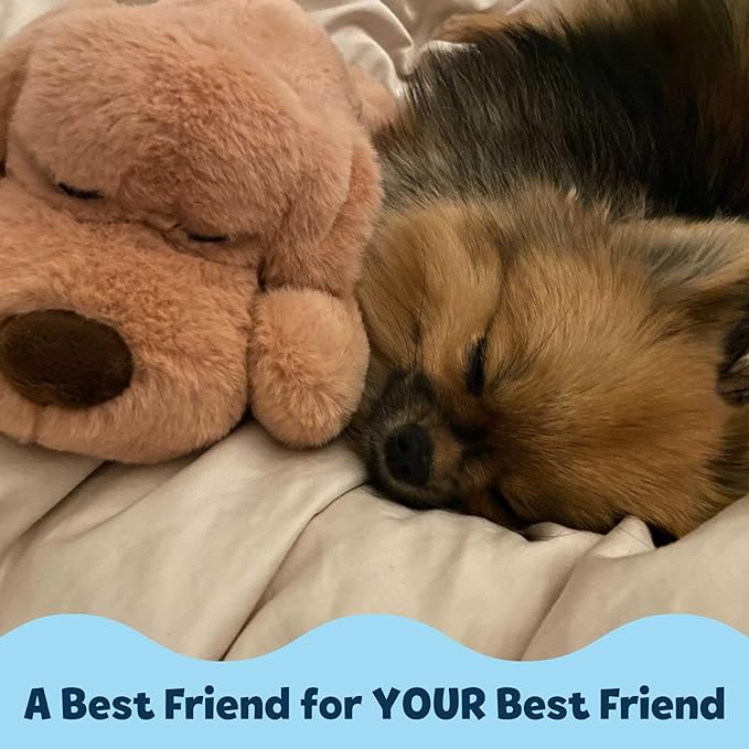Snuggle Puppy Original Dog Toy for Small Breeds - Heartbeat Puppy for Dogs - Pet Anxiety Relief and Calming Aid - Comfort Dog Toys for Behavioral Training