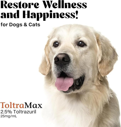 ToltraMax Toltrazuril 2.5% for Horses, Dogs, Cats, 60mL/2 Ounce, for Non-Food Chain Animals