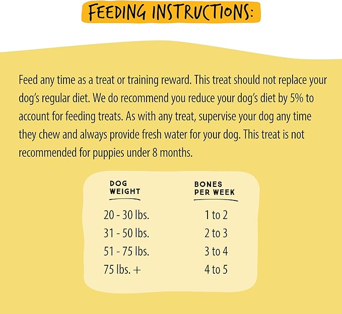 Ultra Chewy Yogurt with Banana Double Treat Bones: Long-Lasting Dog Treats Made in USA for Large and Small Breeds, Highly Digestible, Ideal for Aggressive Chewers (24 Count)