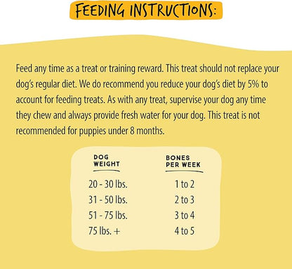 Ultra Chewy Yogurt with Banana Double Treat Bones: Long-Lasting Dog Treats Made in USA for Large and Small Breeds, Highly Digestible, Ideal for Aggressive Chewers (24 Count)