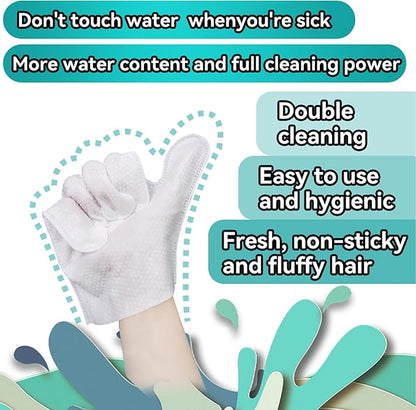 LEOARWE Pet Wipes 3-in-1 Kit for Dogs & Cats - Pet Cleaning Gloves, Ear Cleaner Finger Wipes & Body Wipes, Hypoallergenic Thickened Formula, Deodorizing & Rinse-Free for Grooming Travel