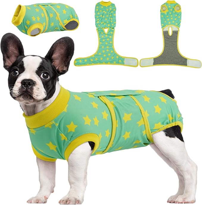 Kuoser Dog Recovery Suit for Female Male Dogs, Post-Surgery Bodysuit for Spay Neuter, Dog Onesie After Surgery, Anti-Licking Pet Surgical Recovery Suit