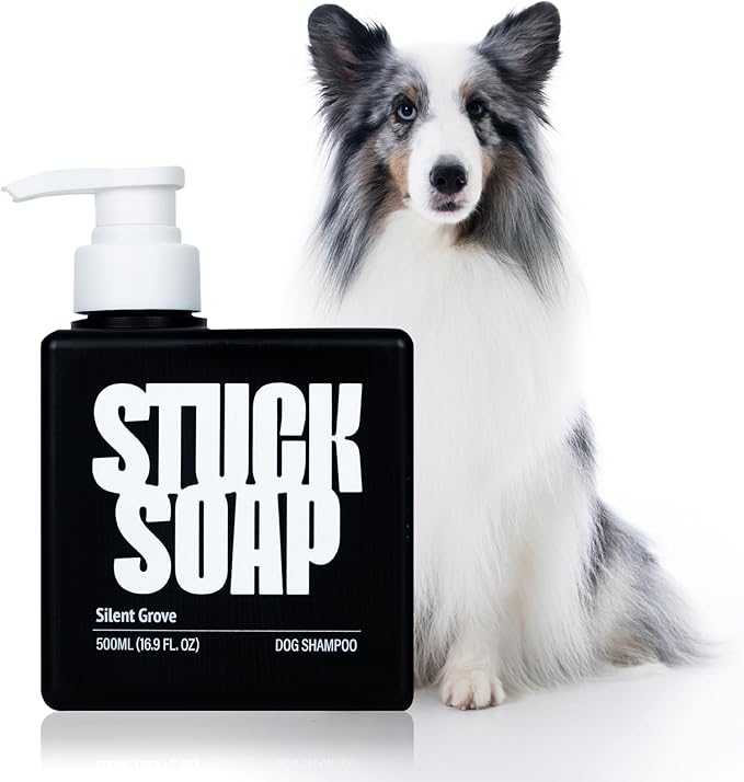 STUCK SOAP Vegan Dog Shampoo Premium K-Beauty Inspired Gentle Dog Shampoo for Sensitive Skin with Green Tea, Camellia Oil & Centella Asiatica, Elegantly Scented, Natural Pet Wash (Silent Grove)