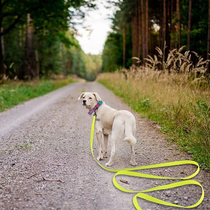 Wolfone 5ft Yellow Long Leash - Waterproof Training Dog Leash for Recall, Swimming, Camping, Beach, Hunting, Walking