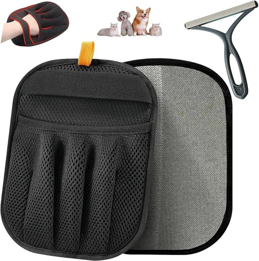 Gytwio Electrostatic Pet Hair Remover Glove – Black, Ambidextrous, Reusable for Cats and Dogs