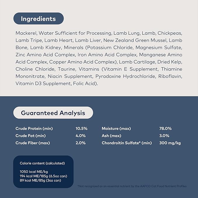 ZIWI Peak Wet Cat Food – All Natural, High Protein, Grain Free, Limited Ingredient, with Superfoods (Mackerel & Lamb, Case of 12, 6.5oz Cans)