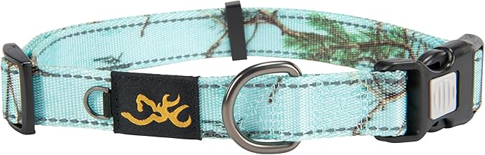 Browning Classic Webbing Collar Realtree Seaglass Small Teal