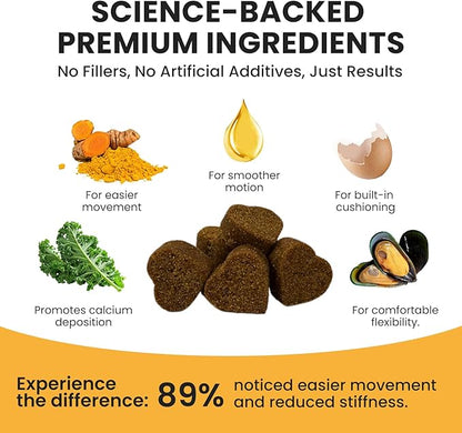 Furry Armor Dog Hip and Joint Supplement with Glucosamine & Chondroitin - Supports Mobility & Pain Relief for Senior & Large Dogs - 180 Soft Chews