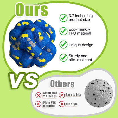 Moonorange Upgrade Dog Balls Interactive Toys for Aggressive Chewers, Indestructible Tennis Durable Bouncy for Fetch Game, Lightweight Floating, 4pcs