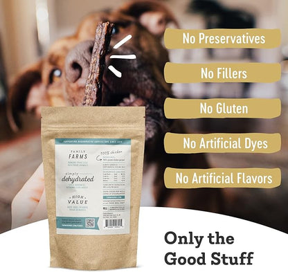Farm Hounds - Chicken Gizzards - Premium Natural Jerky for Dogs -100% Humanely Raised Chicken - Break-to-Size - Great for Training & Treats - No Added Fillers - Made in USA - 4oz -2 Pack