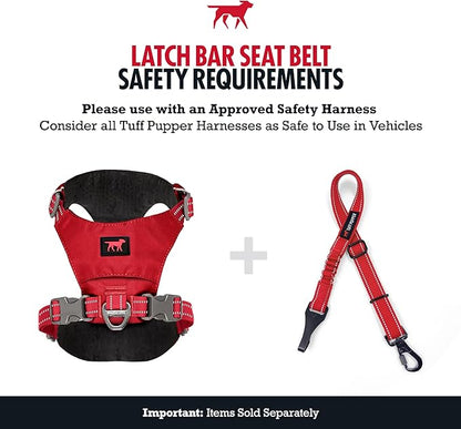 Tuff Pupper Dog Car Safety Belt | Adjustable 16–26" Latch Hook Seatbelt Restraint for Dogs | Heavy-Duty Nylon Webbing, All-Metal Hardware & 360° Swivel Carabiner | Universal Fit for Cars, Trucks & SUV