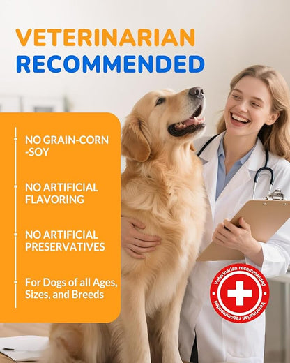 Glucosamine for Dogs 260Ct Chews - 23oz Hip and Joint Supplement Chews for Dogs, Chondroitin Joint Supplement for Dog Joint, USA Lab Formula with Probiotics, Natural Support for Dogs