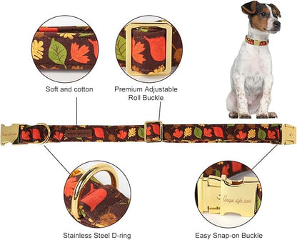 Unique style paws Dog Collar Metal Buckle Gift for Small Medium Large Boys Girls Dogs, XL