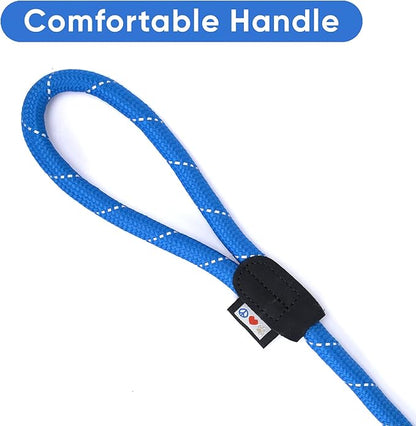 Pawtitas Blue Rope Dog Leash, Medium/Large, 6 ft.
