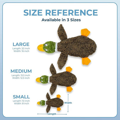 Best Pet Supplies Squeaky Dog Toys with Soft Durable Fabric for Small, Medium and Large Pets Interactive Toy for Indoor Play, Supports Active Biting and Play - 1Wild Duck, Alligator, Medium