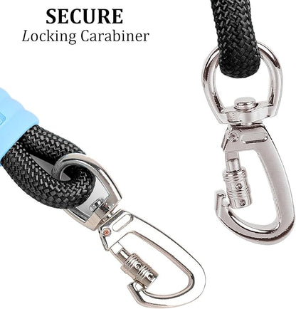 JSXD Dog Leash,5 FT Heavy Duty Dog Training Leash,Double Handle Comfortable Padded Hands Free Dog Leash,Adjustable Crossbody Waist Leash for Small Medium Large Dogs(Black)