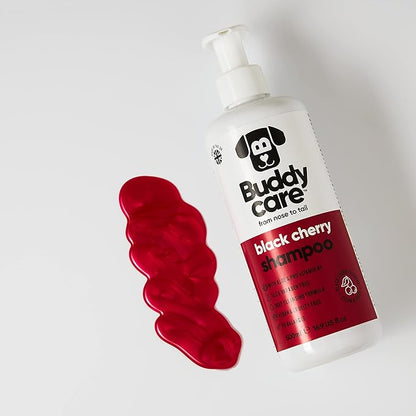 Black Cherry Dog Shampoo by Buddycare | Deep Cleansing Shampoo for Dogs | Black Cherry Scented | with Aloe Vera and Pro Vitamin B5 (50.72oz)