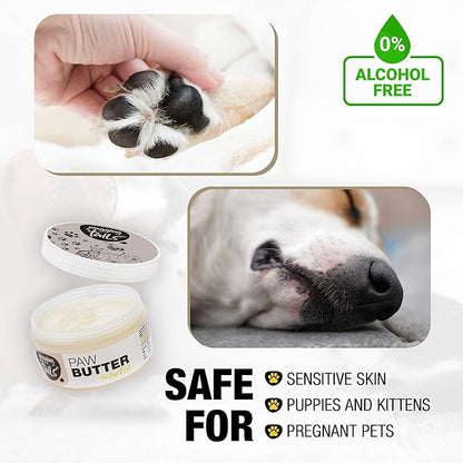 Wagging Tails 6-in-1 Paw Butter for Dogs & Cats, 1.76 fl oz Pack of 3 Turmeric & Honey-Infused Lick-Safe Balm | Relieves Elbow & Paw Discomfort, Repairs Cracks, Moisturizes Pads & Softens Snouts