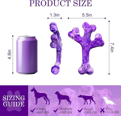 Frienhund Dog Chew Toys for Aggressive Chewers: Dog Chew Toys 4 Pack Beef Flavored Indestructible Toy for 20-70 lbs Medium and Large Dogs, Tough Nylon Chew Bone & Easy to Clean, Keeps Dogs Busy