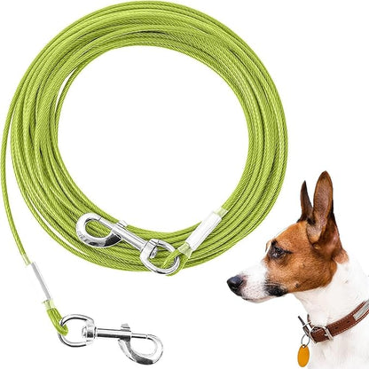 Tie Out Cable for Dogs,150FT Dog Leads,Heavy Duty Tie Out Cable for Large Dogs Up to 125lbs,Durable Dog Runner Tether Line for Outdoor,Yard