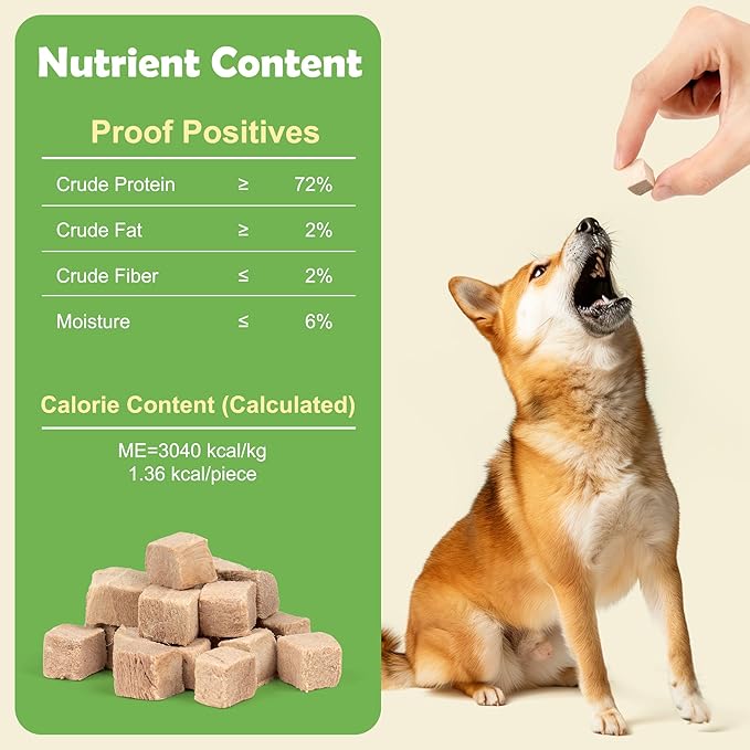 MON2SUN Freeze Dried Duck Cat and Dog Treats, Single Ingredient Natural and Healthy Dog Snacks, High Protein Training Treats & Food Topper, 5.3 oz