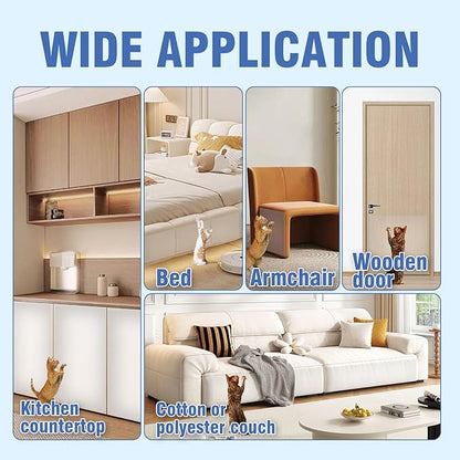 Cat Scratch Furniture Protector, 157" x 11.8" Couch Protector from Cat Claws, Thickened Transparent Self-Adhesive Furniture Protectors for Couch Protection from Cat Scratching