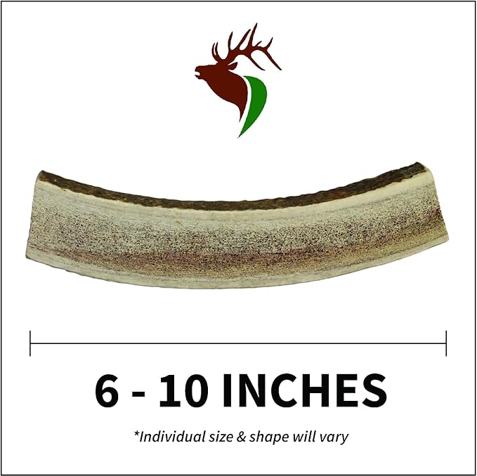 Elkhorn Premium Chews – X Large Split Single Pack (for 50+ lb Dogs) Premium Grade Elk Antler for Dogs (1 Piece) Sourced in The USA