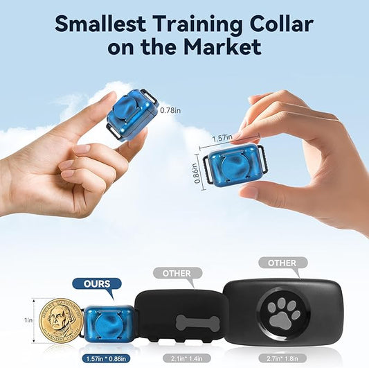 Jeyihka Dog Shock Collar 2 Dogs-2000ft Dog Training Collar with Remote，IPX7 Waterproof Electric Collar with 3 Training Modes,0-99Precise Adjustment，for Small, Medium and Large Dogs 5-120lbs，Blue