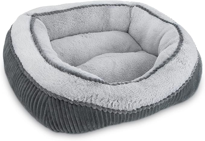 SIWA MARY Dog Beds for Small Medium Large Dogs & Cats. Washable Pet Bed, Orthopedic Dog Sofa Bed, Luxury Wide Side Fancy Design, Soft Calming Sleeping Warming Puppy Bed, Anti-Slip Bottom