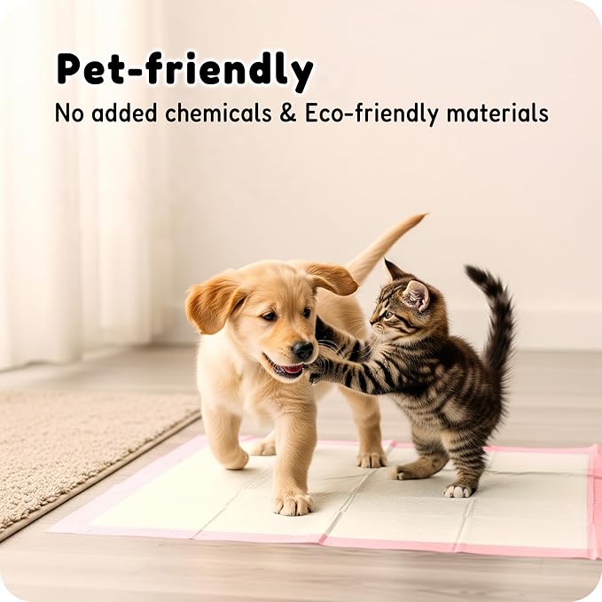 MoMoCo Puppy Pads, 23"x23"-100 Count Pet Pee Pads, Super Absorbent Disposable Dog Training Pads , Leak-Proof, Quick-Drying Potty Pads for Dogs Puppies