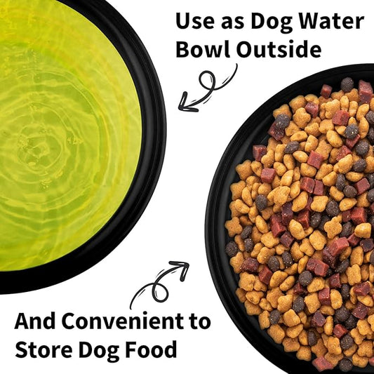 Paercute Collapsible Dog Bowl, Lightweight and Portable, Ideal for Outdoor, Hiking, Camping, and Walking Your Dog