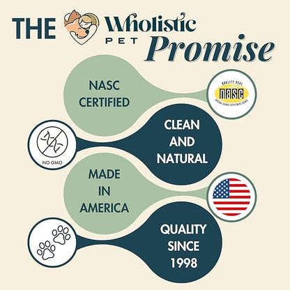 Wholistic Pet Allergy & Immune - Dog Allergy Chews with Mushrooms, Colostrum, Turmeric & Salmon Oil - Immune Support & Itch Relief for Dogs - Pre & Probiotics for Gut Health - Bacon Flavor - 90 Chews