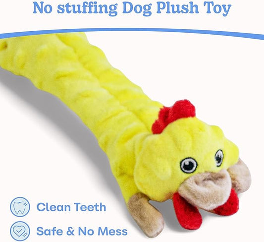 SHARLOVY Dog Squeaky Toys Pack, Bubble Plush Puppy Teething Pet Toys, Crinkle No Stuffing Animals Dog Toy, Doggies Chew for Large Small Medium Breeds