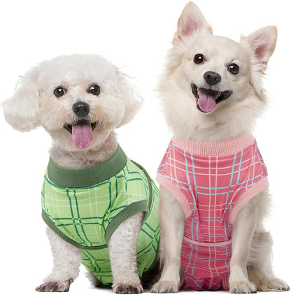 Kuoser Dog Recovery Suit for Female Male Dogs, Post-Surgery Bodysuit for Spay Neuter, Dog Onesie After Surgery, Anti-Licking Pet Surgical Recovery Suit, Pink XS