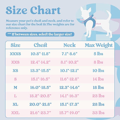 rabbitgoo Small Dog Harness, Step-in Soft Mesh Puppy Vest with Safety Buckle, Breathable Reflective Pet Harness for Small Sized Dogs, Blue & Plaid Trim XS
