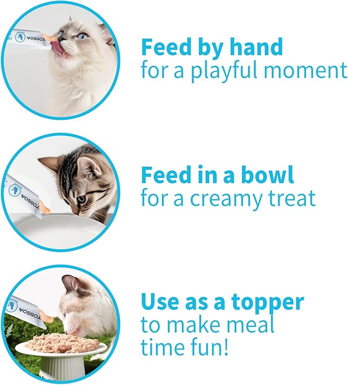 YOSSOA 100Tubes Cat Treat Snack Wet Lickable Squeeze Stick Lickable Treats Dogs & Cats Omg3 Squeezable Creamy Purée Cat Snack Chicken Lickable with Multivitamin Lickable pet Treats Healthy Grain-Free