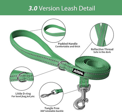 AIITLE Easy Walk Dog Harness and Leash Set - Pet Supply No Pull, Step in Adjustable Pet Harnesses with Padded Vest for Summer, No Choke Over, Easy to Put on Medium Dogs Green L