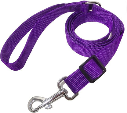 6FT/ 10FT Adjustable Dog Leash, Nylon Dog Leashes for Medium Large Dogs (10FT, Purple)