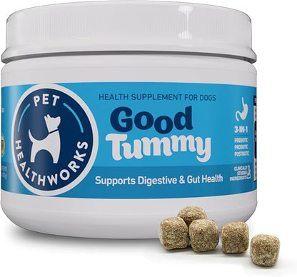 Pet HealthWorks Good Tummy Probiotic Chews for Dogs – Supports Digestive Health, Controls Gas, Promotes Healthy Immune Function – Beef Flavor, 60 Soft Chews