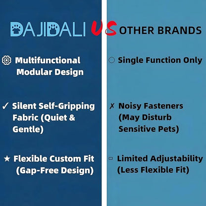 DAJIDALI® Dog & Cat Anxiety Vest & Female Spay Recovery Suit – Silent No-Velcro Calming Wrap – Universal Fit for All Breeds (Including Corgi & Frenchie)