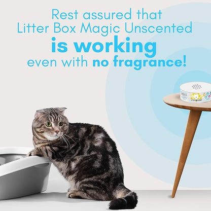 Litter Box Magic Cat Litter Deodorizer Jar (1 Fresh Scent and 1 Fragrance Free, 16 Oz, Pack of 2) - Cat Litter Odor Absorber Gel - Litter Box Pet Air Freshener - Litter Odor Eliminator to Freshen Air
