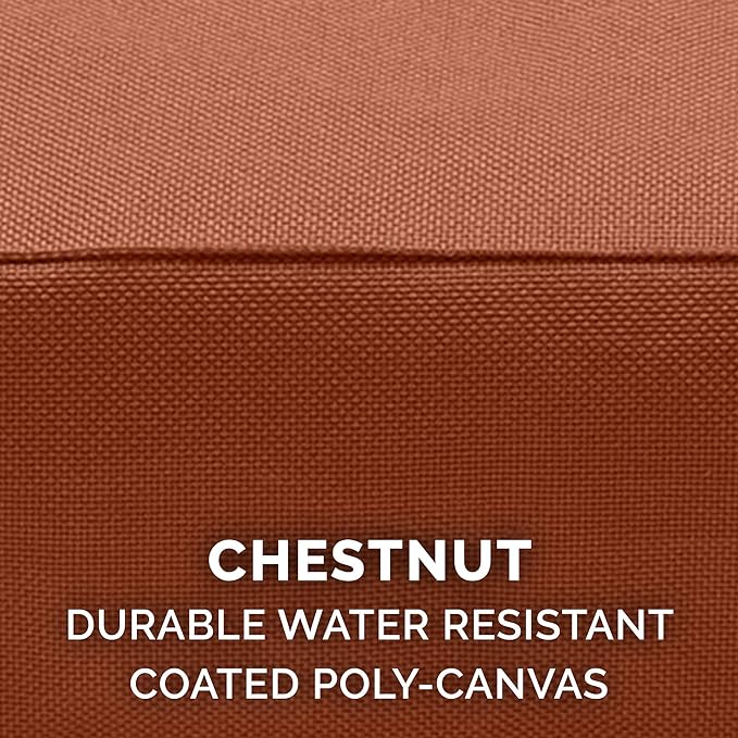 Furhaven Water-Resistant Orthopedic Dog Bed for Medium/Small Dogs w/ Removable Washable Cover, For Dogs Up to 35 lbs - Indoor/Outdoor Logo Print Oxford Polycanvas Mattress - Chestnut, Medium