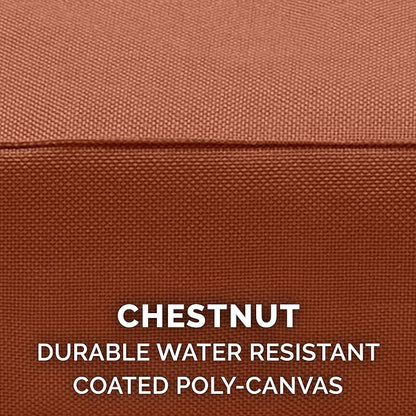 Furhaven Water-Resistant Orthopedic Dog Bed for Medium/Small Dogs w/ Removable Washable Cover, For Dogs Up to 35 lbs - Indoor/Outdoor Logo Print Oxford Polycanvas Mattress - Chestnut, Medium