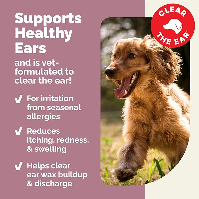 Vetnique Oticbliss Medicated Cat & Dog Ear Cleaner Drops - Dog Ear Infection Treatment with 1% Hydrocortisone to Soothe Itching, Redness, & Swelling - Vet Recommended